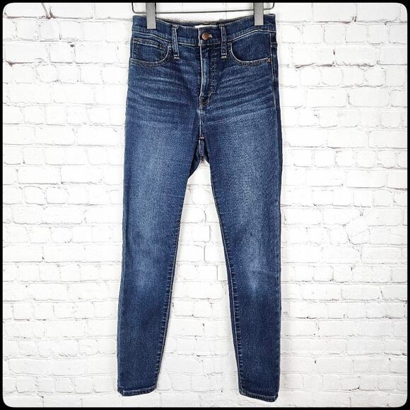 MADEWELL Roadtripper Classic Womens High Rise Med Wash Cigarette Skinny Jeans 26 - Picture 1 of 9